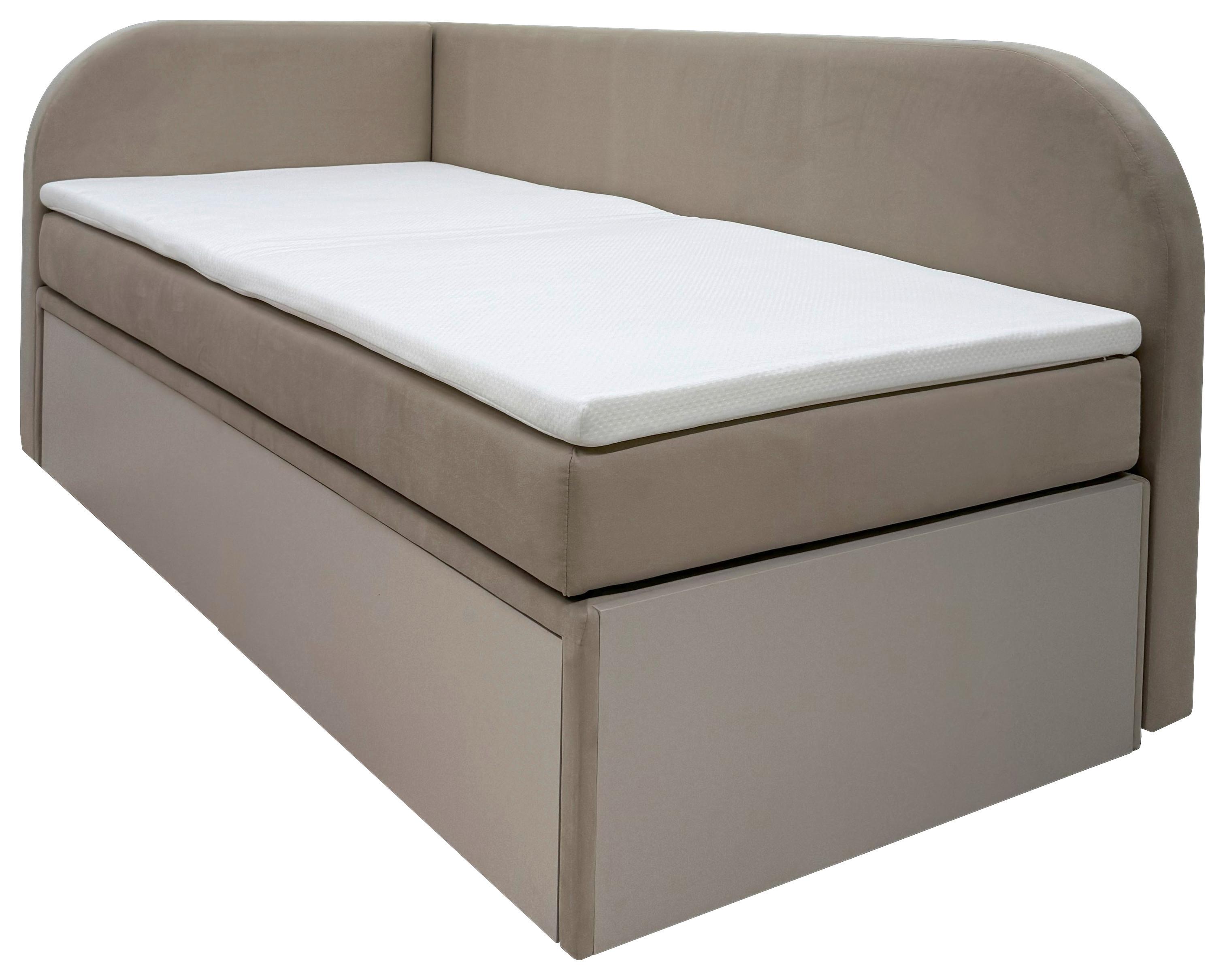 Polsterbett Calipso Graphitfarben Lf: 90x200 Cm - Graphitfarben, MODERN, Textil (90/200cm) - Livetastic