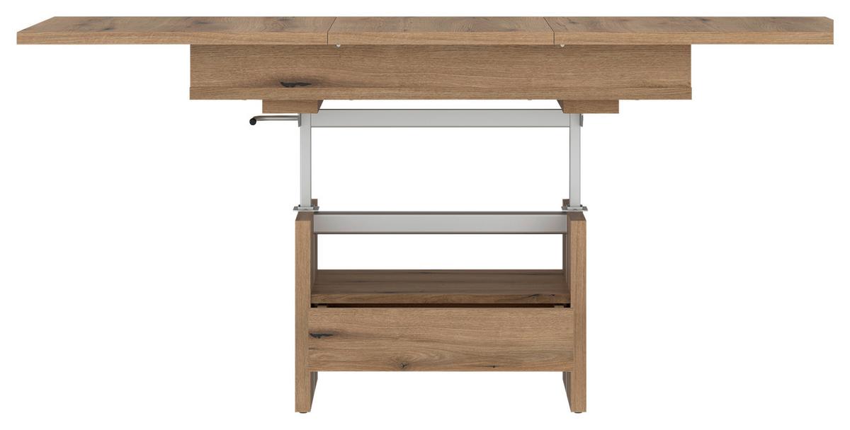 Couchtisch Cortado Eiche Dekor, B: 110-150cm - Eichefarben, MODERN, Holzwerkstoff (110-150/56-72/65cm) - Modern Living