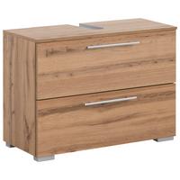 Waschbeckenunterschrank Carlos B: 80,2 Cm Eichefarben - Eichefarben/Silberfarben, KONVENTIONELL, Holzwerkstoff (80,2/59,1/35cm) - MID.YOU