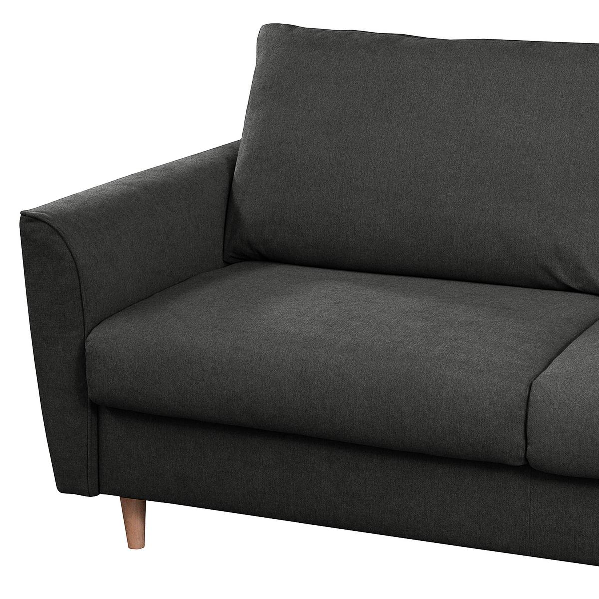 Schlafsofa Winter Anthrazit B: 195 cm - Anthrazit/Buchefarben, Design, Textil (195/90/102cm) - Livetastic