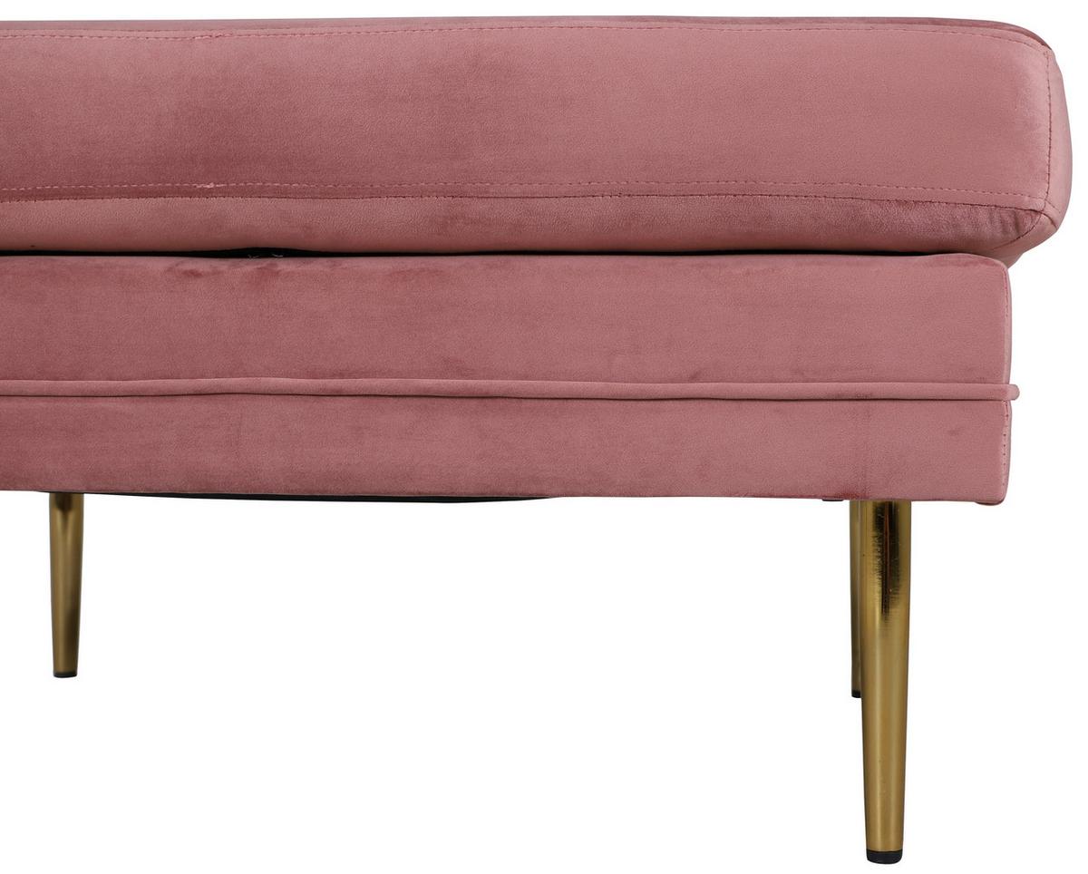 Hocker Boom - Pink/Goldfarben, Design, Kunststoff/Textil (90/49/70cm) - Livetastic