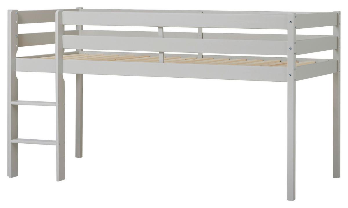 Hochbett Eco Comfort Grau, Lf: 90x200 cm - Naturfarben/Grau, MODERN, Holz (90/200cm) - MID.YOU