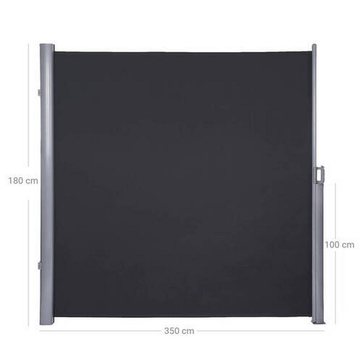 Markise Anthrazit Alufarben BxH: 350x180 - Anthrazit/Alufarben, Design, Textil/Metall (350/180cm) - Modante
