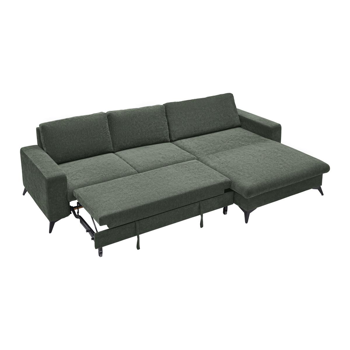 Rohová sedačka SUNNY, obojstranná, sivozelená - sivozelená, Modern, textil (290/87/178cm) - Mömax