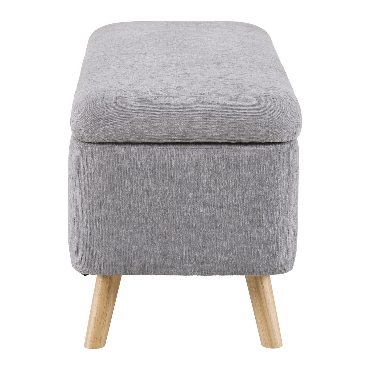 SEDACÍ LAVICE JENSON -EXKLUSIV- - šedá/přírodní barvy, Moderní, dřevo/textil (100/43/40cm) - Mömax