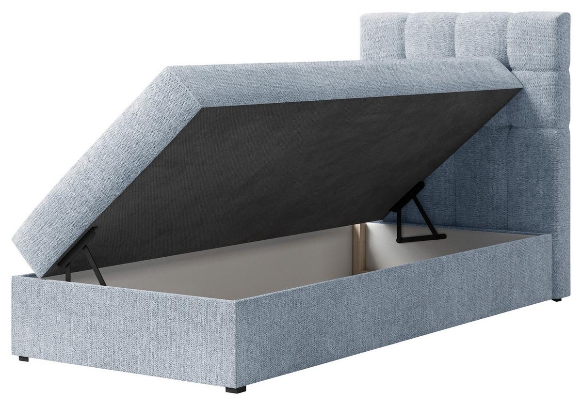 BOXBETT Oslo Blau 90x200cm - Blau, MODERN, Holz/Kunststoff (90/200cm) - MID.YOU
