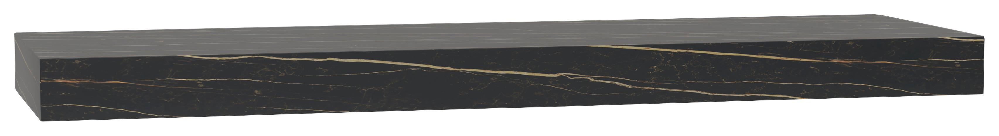 Wandkonsole Las Vegas Schwarz Marmoroptik B: 160 cm - Schwarz, MODERN, Holzwerkstoff (160/10/48cm) - Vertico