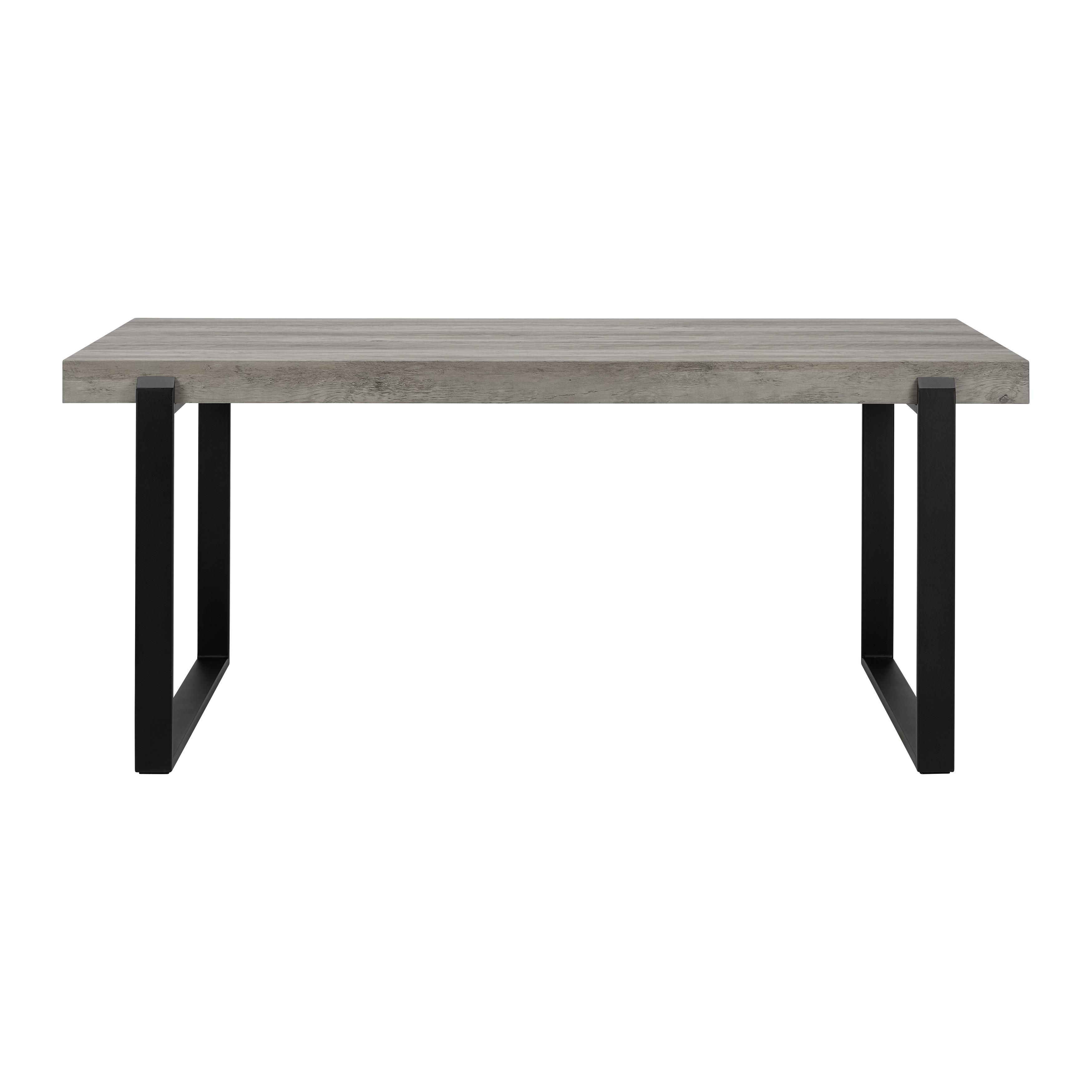 Jídelní Stůl Mila - Dekor Dub 180x90 Cm - černá/barvy dubu, Moderní, kov (180/90/76cm) - Bessagi Home