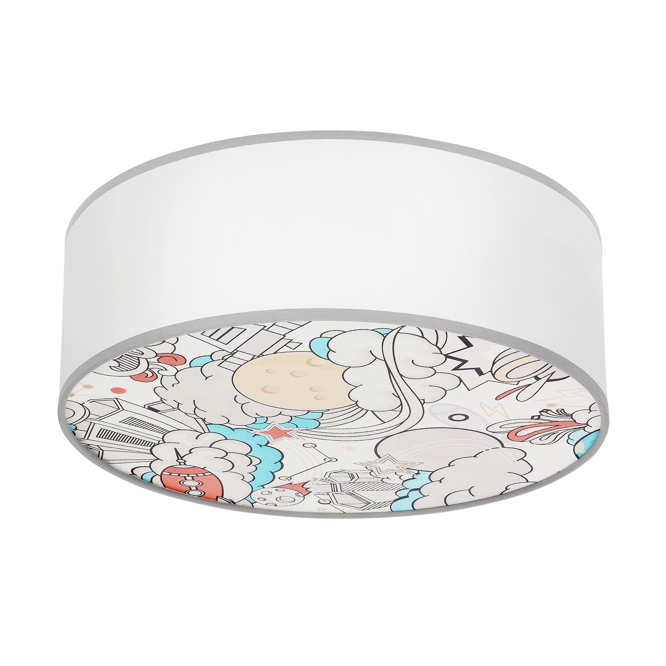 Kinderdeckenleuchte 31-38869 Kiddy Wolke - Multicolor/Weiß, KONVENTIONELL, Kunststoff/Metall (38/38/14cm)