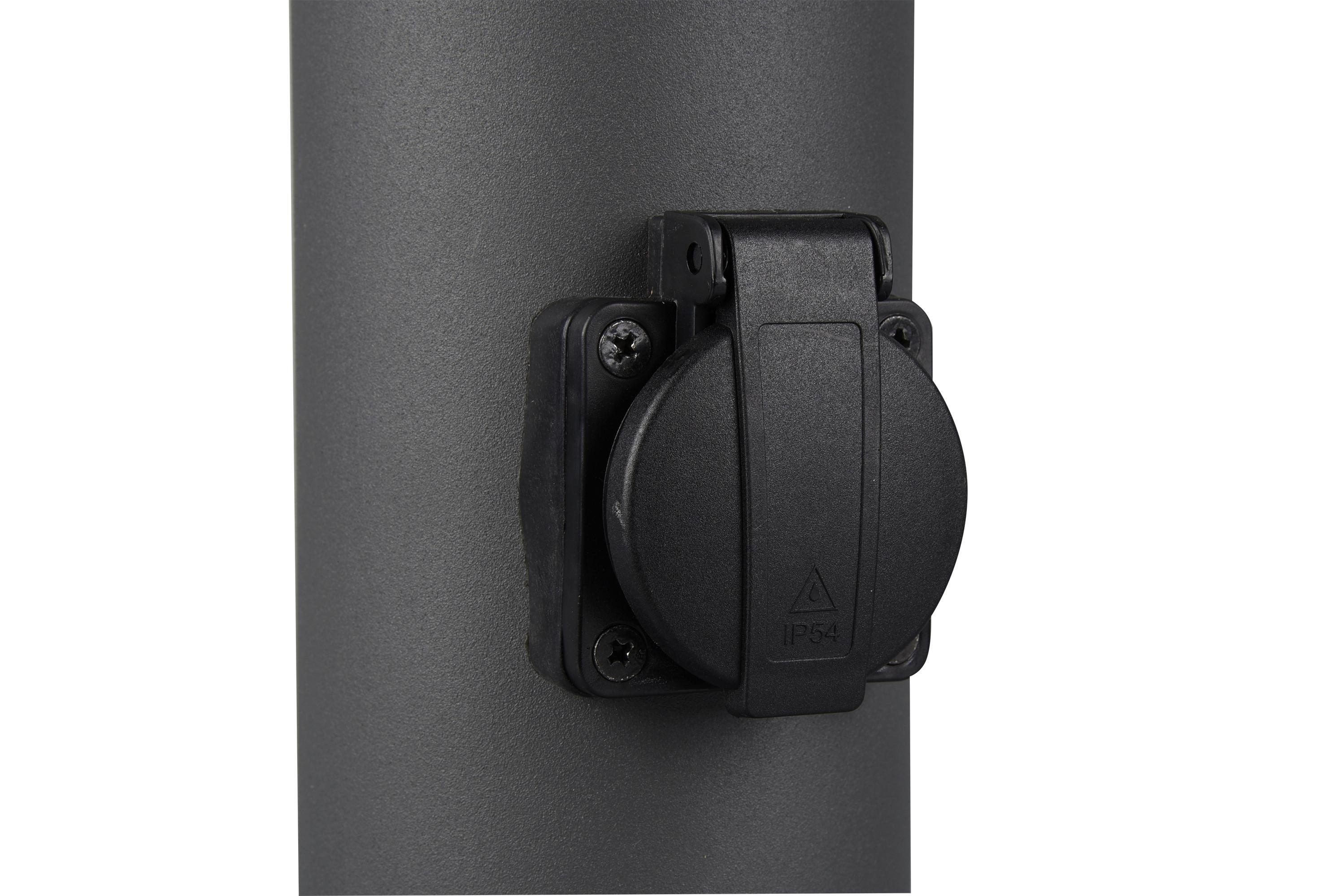 Wegeleuchte Hoosic 28 Watt Metall Kunststoff - Anthrazit, Design, Kunststoff/Metall (12/80cm) - Trio Leuchten