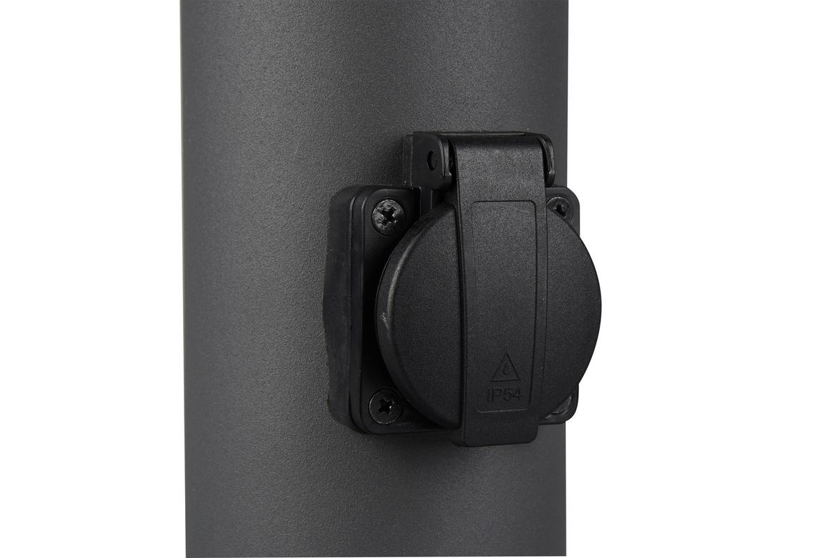 Wegeleuchte Hoosic 28 Watt Metall Kunststoff - Anthrazit, Design, Kunststoff/Metall (12/80cm) - Trio Leuchten