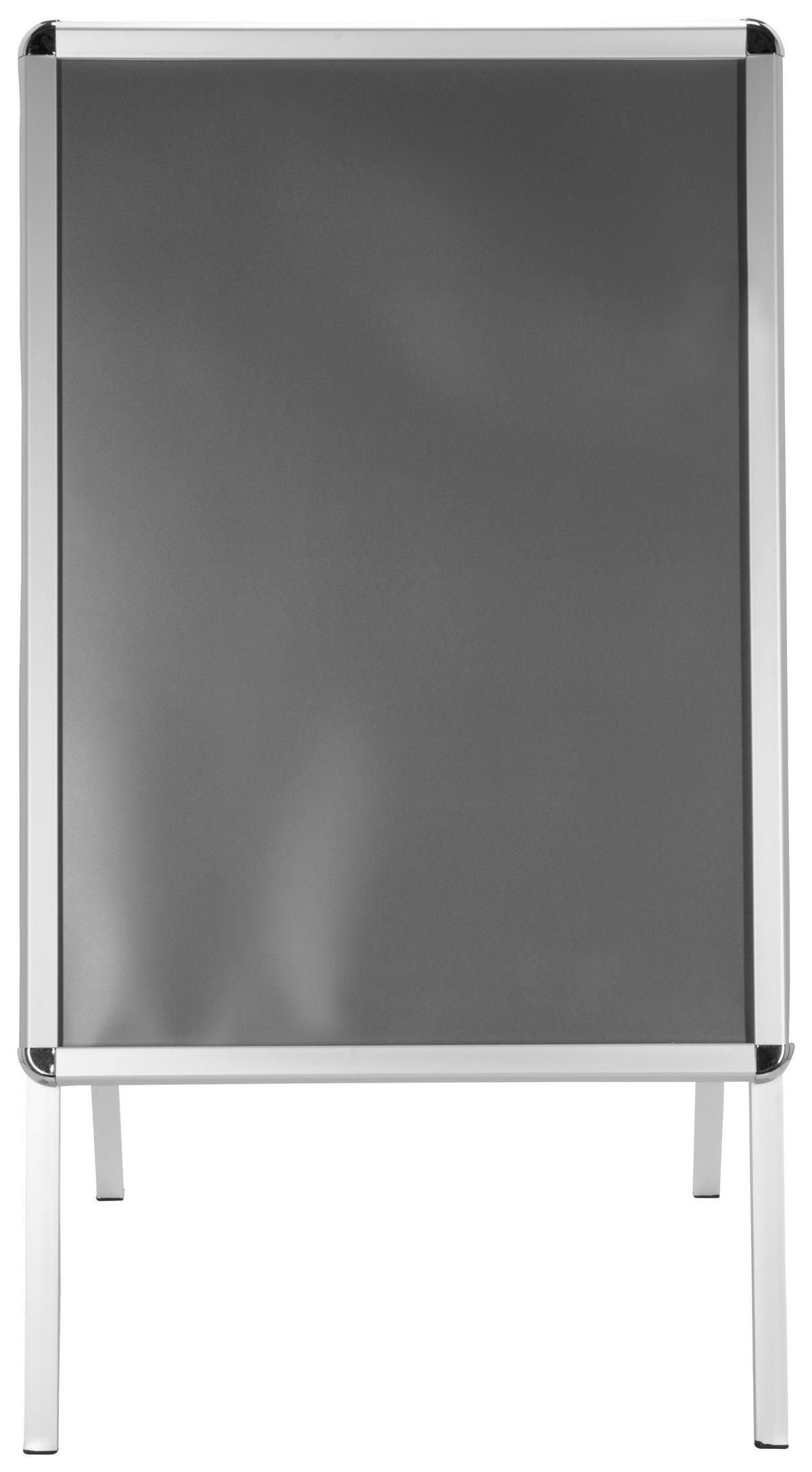 Plakatständer Agenda Ii - Silberfarben, Basics, Metall (62,5/115,5/61cm) - MID.YOU