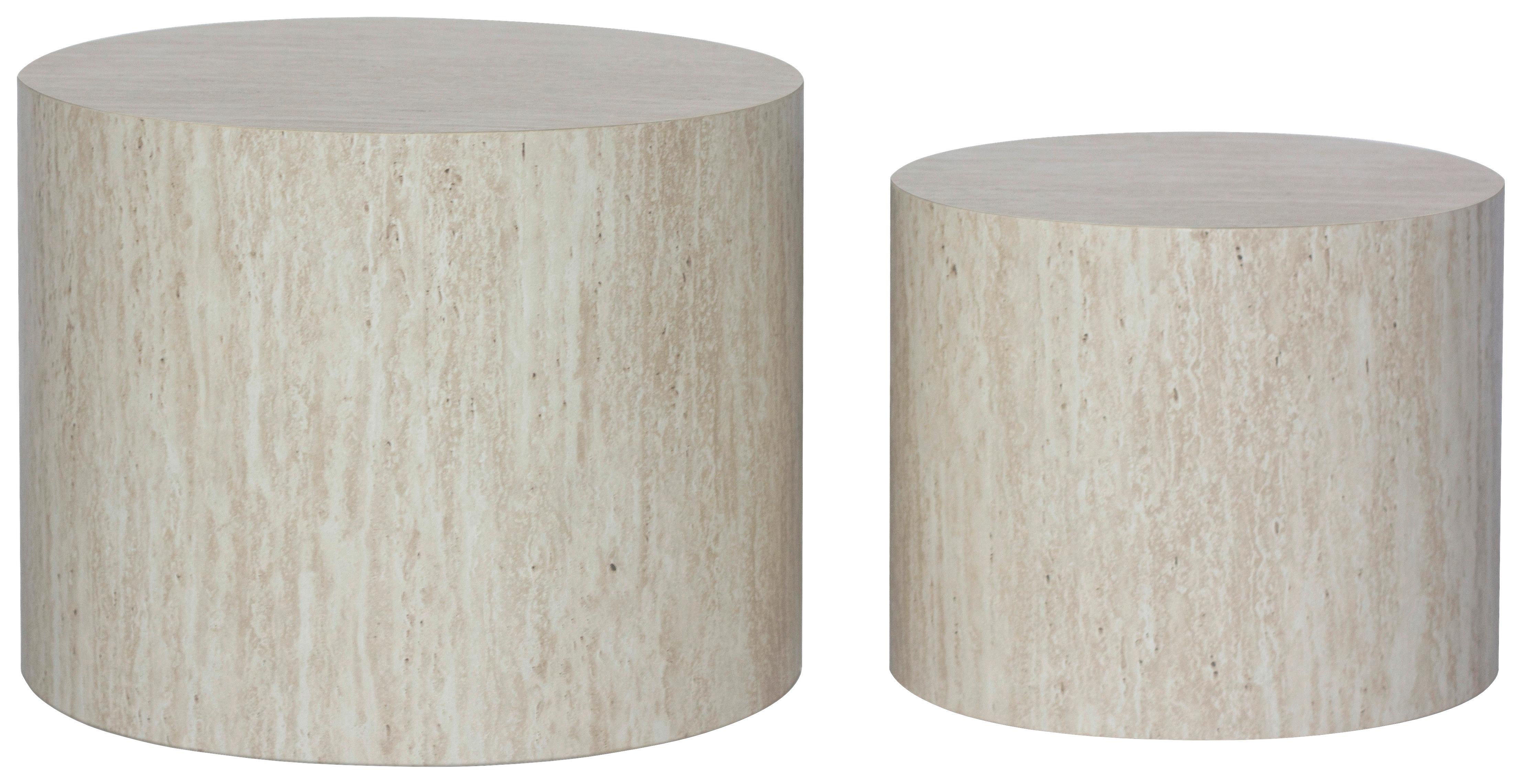 BEISTELLTISCHSET Kairo Naturfarben 2-teilig - Trend, Holzwerkstoff (48/38/38,5/32,5/40/30cm)
