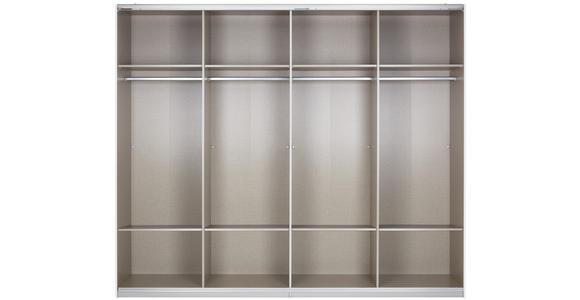 Schwebetürenschrank Mit Glas 361cm Bensheim, Grau Metallic - Eichefarben/Graphitfarben, MODERN, Holzwerkstoff (361/230/62cm) - James Wood