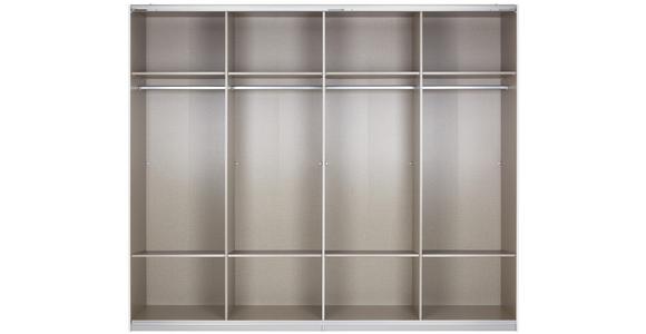 Schwebetürenschrank mit Glas 361cm Bensheim, Grau Metallic - Eichefarben/Graphitfarben, MODERN, Holzwerkstoff (361/230/62cm) - James Wood