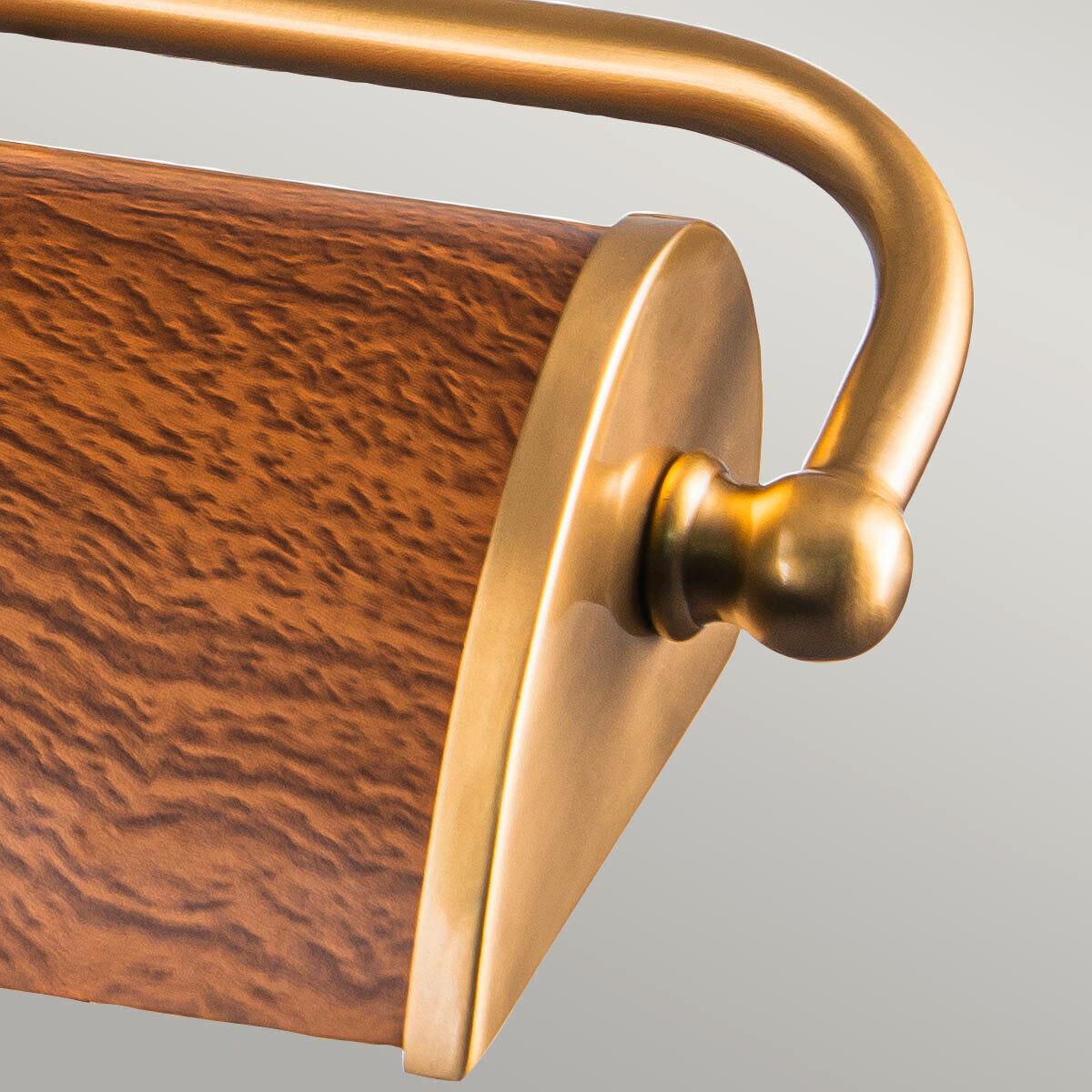 Képmegvilágító Lámpa Winchfield-Plm-Ab-Oak - tölgyfa színű/sárgarézszínű, Konventionell, fém (12,7/44,5/31,8cm) - Elstead Lighting