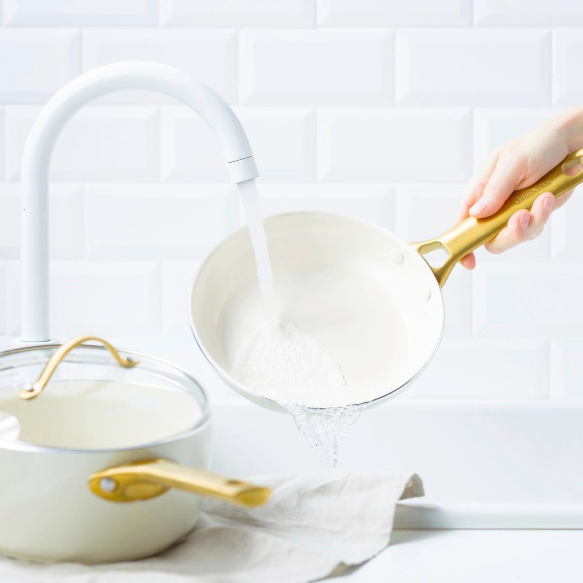 Kochtopfset 6-Teilig. creme/Gold - Goldfarben/Creme, Basics, Glas/Metall - GreenPan