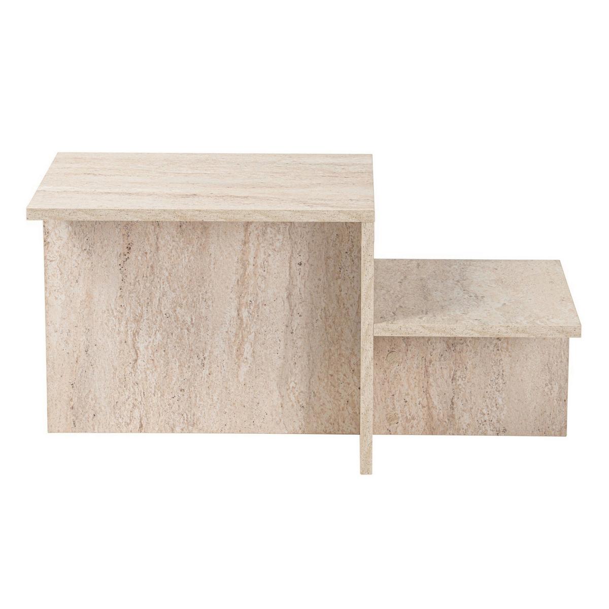 COUCHTISCH Harmony Creme L: 80cm - Creme, Design, Holzwerkstoff (80/40/40-23cm) - MID.YOU