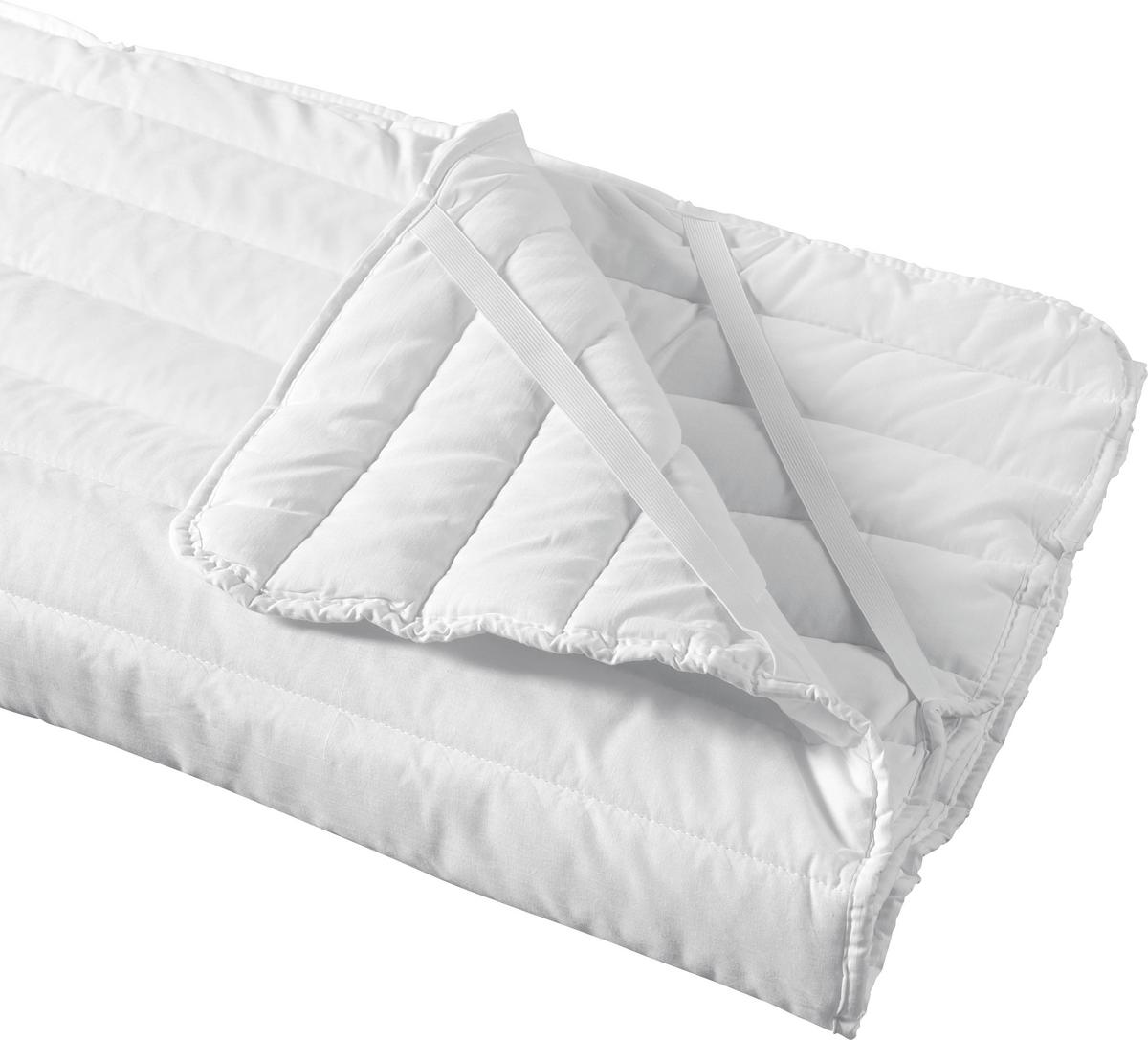 Unterbett Ramona 95x195 Cm Baumwolle/polyester - Weiß, KONVENTIONELL, Textil (95/195cm) - Ele