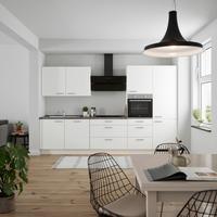 KÜCHENLEERBLOCK TOUCH HIGH - LINE, H8 RECHTS - Weiß/Grau, MODERN, Holzwerkstoff (330cm) - Nobilia