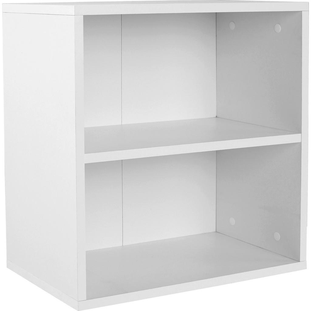 Hängeregal Elke B: 50 cm Weiß 2 Fächer