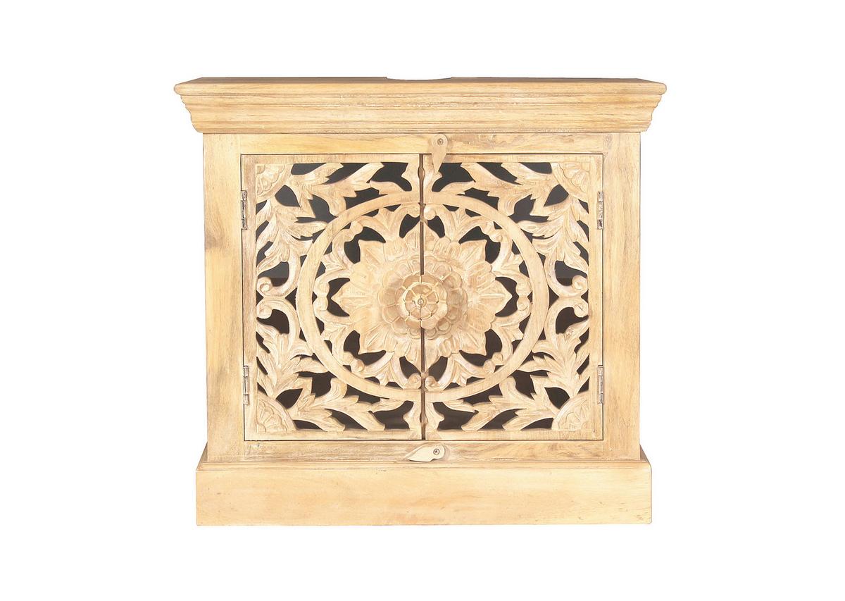 Unterschrank Mangoholz B: 66cm - Naturfarben, Design, Holz (66/60/41cm) - MID.YOU