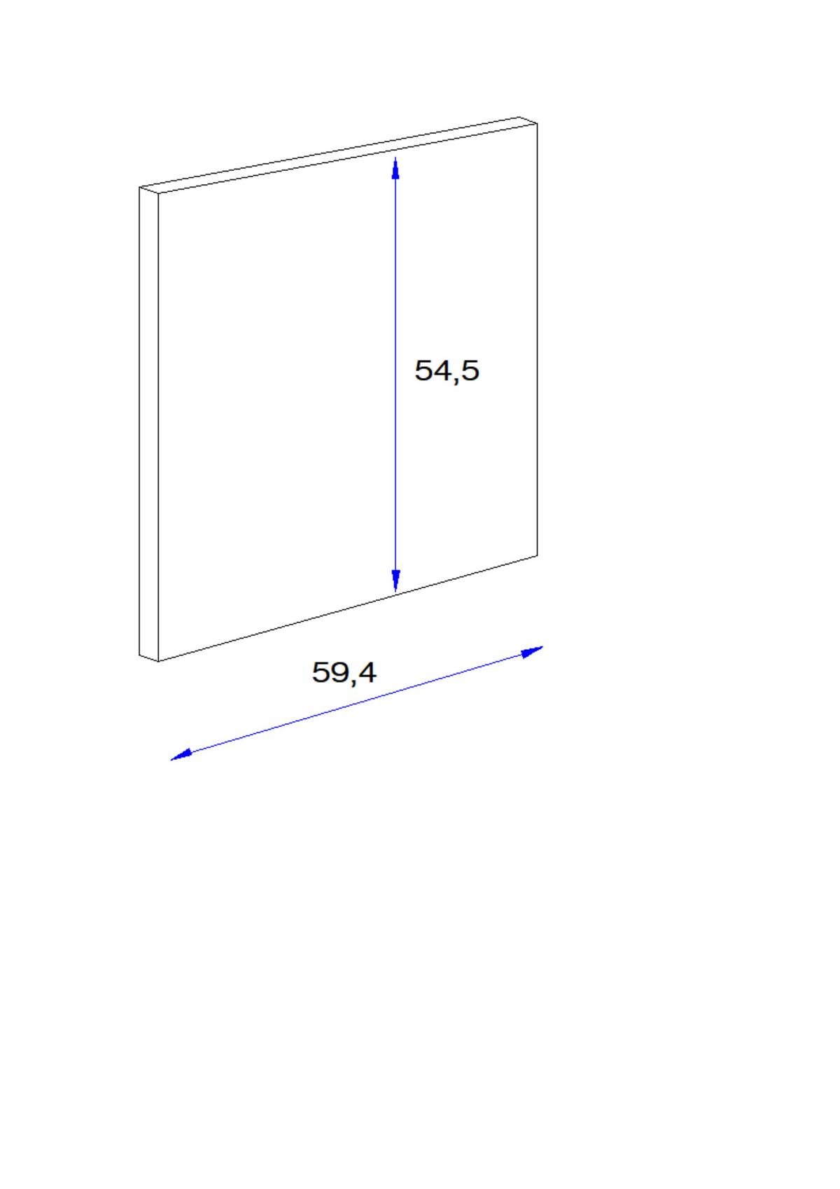 KRYCÍ ČELNÍ PANEL MYČKY MILANO - antracitová, Moderní, kompozitní dřevo (59,4/54,5cm)