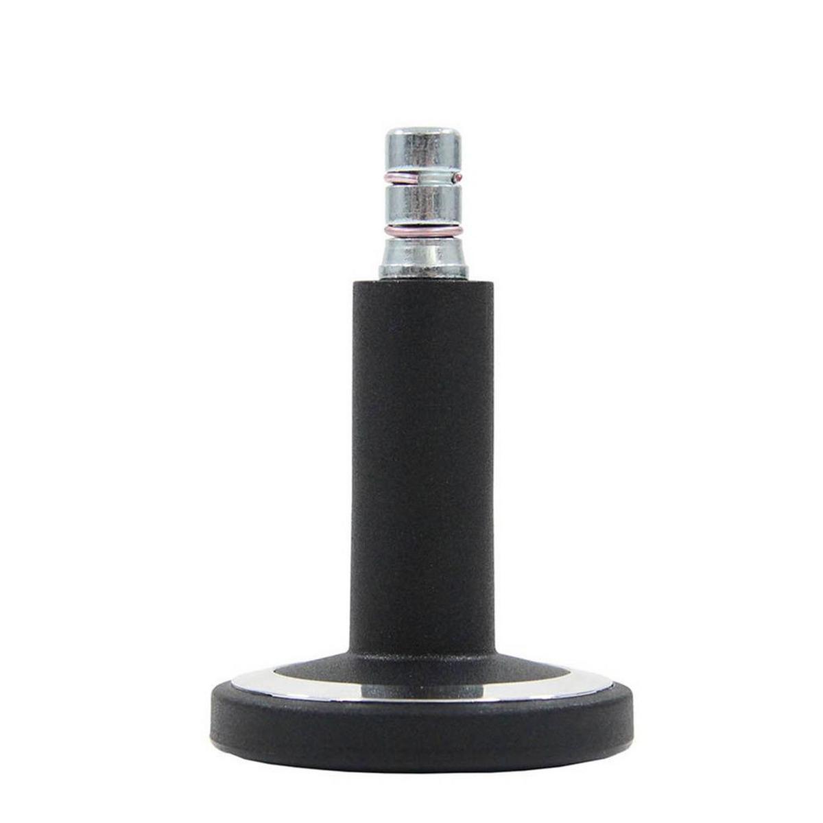 Bürostuhlgleiter Stato-m Schwarz Ø 6 Cm 5er-Set - Chromfarben/Schwarz, Basics, Kunststoff/Metall (6/6,9/6cm) - MID.YOU