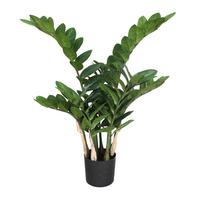 Kunstpflanze Grünpflanze H: 70 cm - Schwarz/Braun, Design, Kunststoff (70cm) - P & B