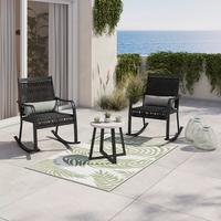 BALKÓNOVÁ ZOSTAVA MATHILDA - čierna/biela, Modern, kov/textil - Bessagi Garden