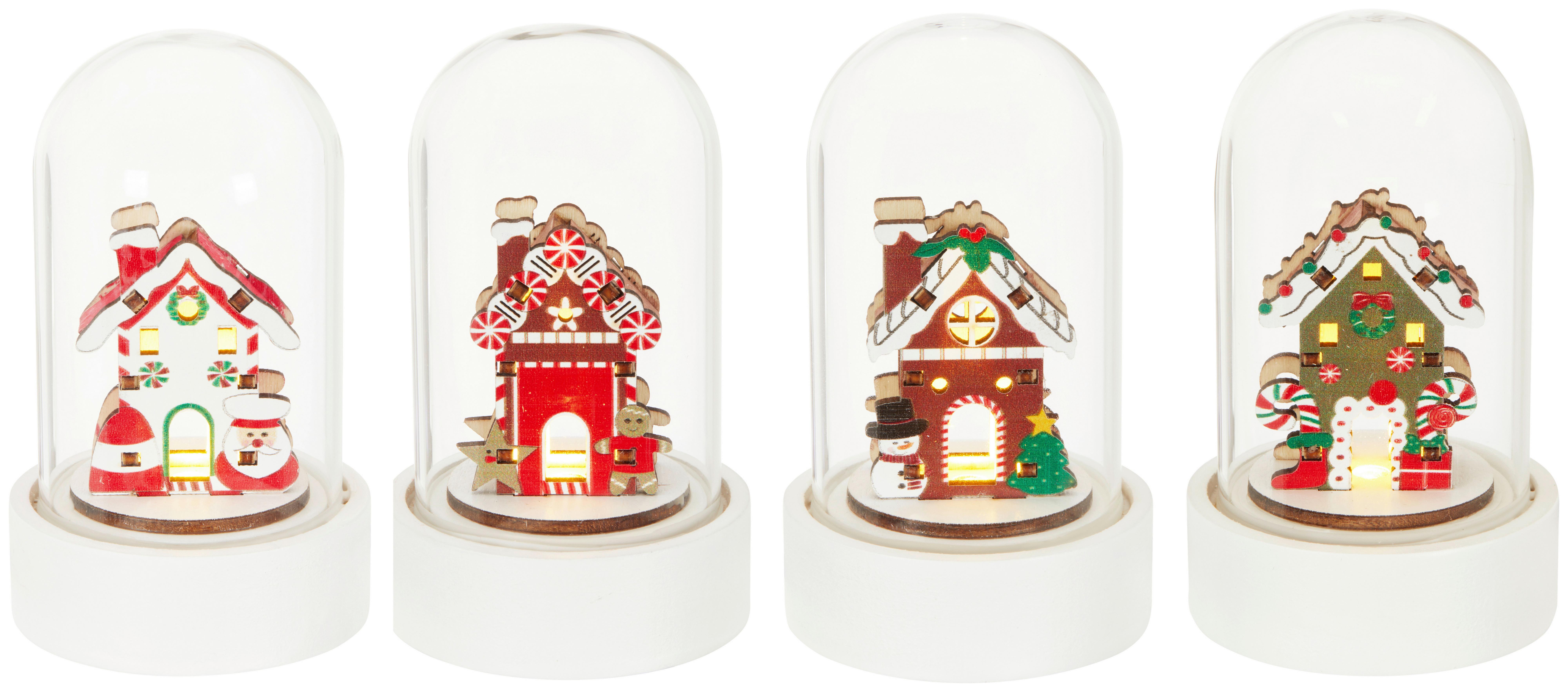 Led-dekoleuchte Loretta - Rot/Braun, Basics, Glas/Holz (5,5/9cm) - James Wood