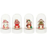 Led-dekoleuchte Loretta - Rot/Braun, Basics, Glas/Holz (5,5/9cm) - James Wood
