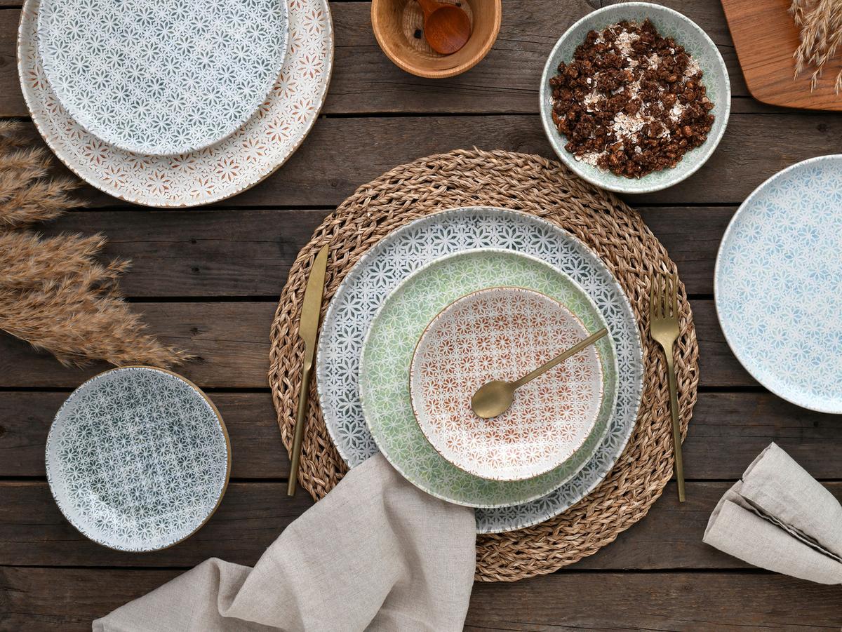 Tafelservice Emiliana Multicolor 12-Tlg - Multicolor, Basics, Keramik - Creatable