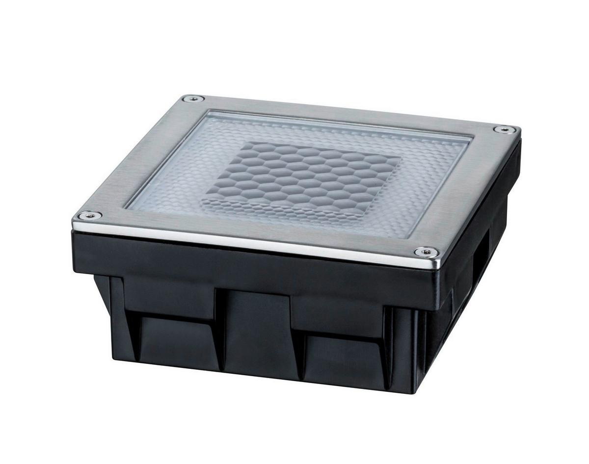 Solarleuchte Klar/edelstahl 1xled Warmweiß H: 4,5cm - Klar/Edelstahlfarben, Basics, Metall (10/4,5/10cm) - Paulmann