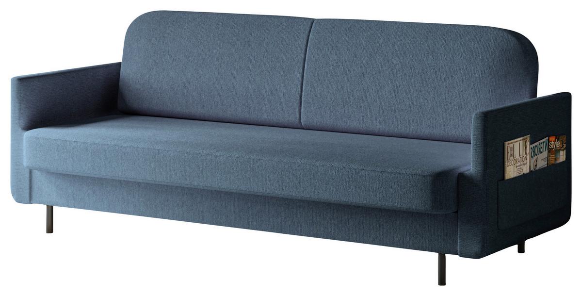 Schlafsofa Cloudy Dunkelblau B: 221 cm - Dunkelblau, Design, Textil (221/87/84cm) - MID.YOU