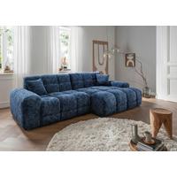 Ecksofa Bosco, Blau S: 301x152 cm - Blau/Schwarz, MODERN, Textil (301/152cm) - Livetastic
