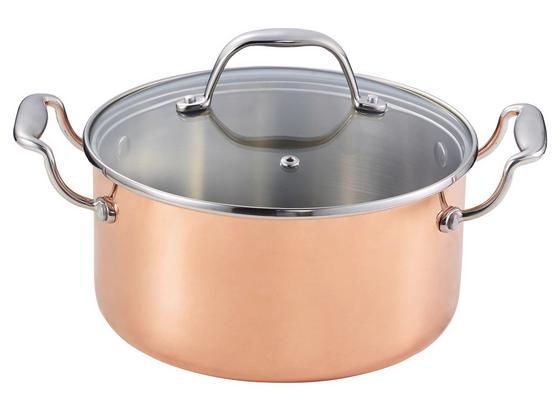 Bratentopf Ikarus Ø 24 cm - Klar/Kupferfarben, MODERN, Glas/Metall (24cm) Bratentopf Ikarus Ø 24 cm - Klar/Kupferfarben, MODERN, Glas/Metall (24cm)