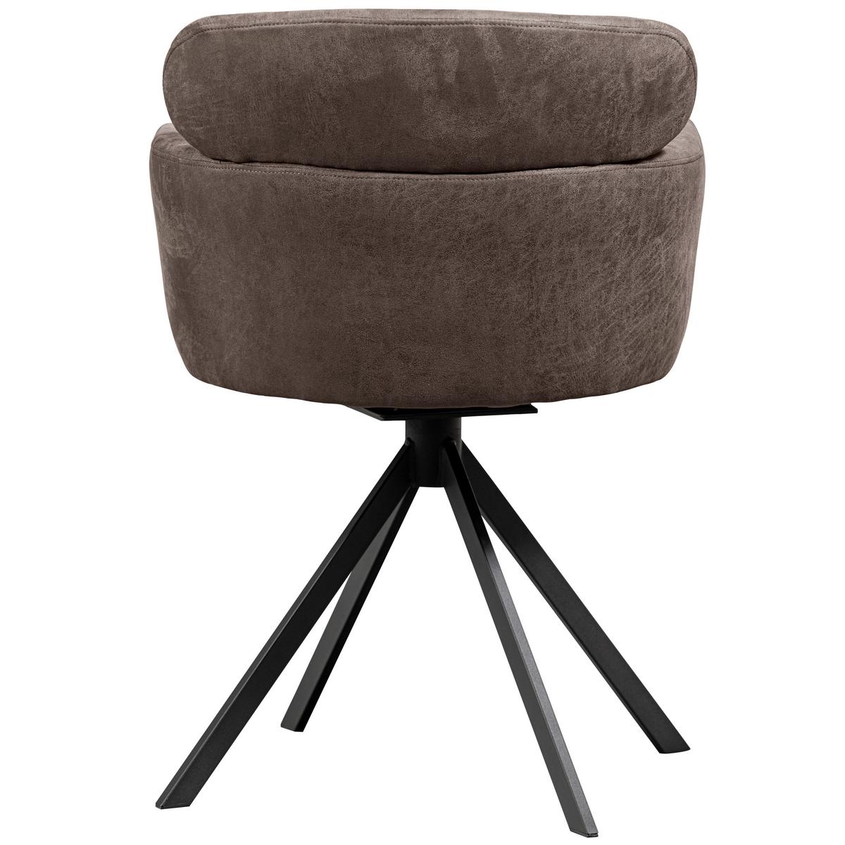 ARMLEHNSTUHL-SET Fenne Grau/Schwarz B: 58cm - Schwarz/Grau, MODERN, Textil/Metall (58/80/60cm) - Livetastic