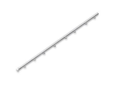 Vorhangschiene Einläufig 220cm Metall Weiß mit Endstücken - Weiß, KONVENTIONELL, Metall (220cm) - Ondega