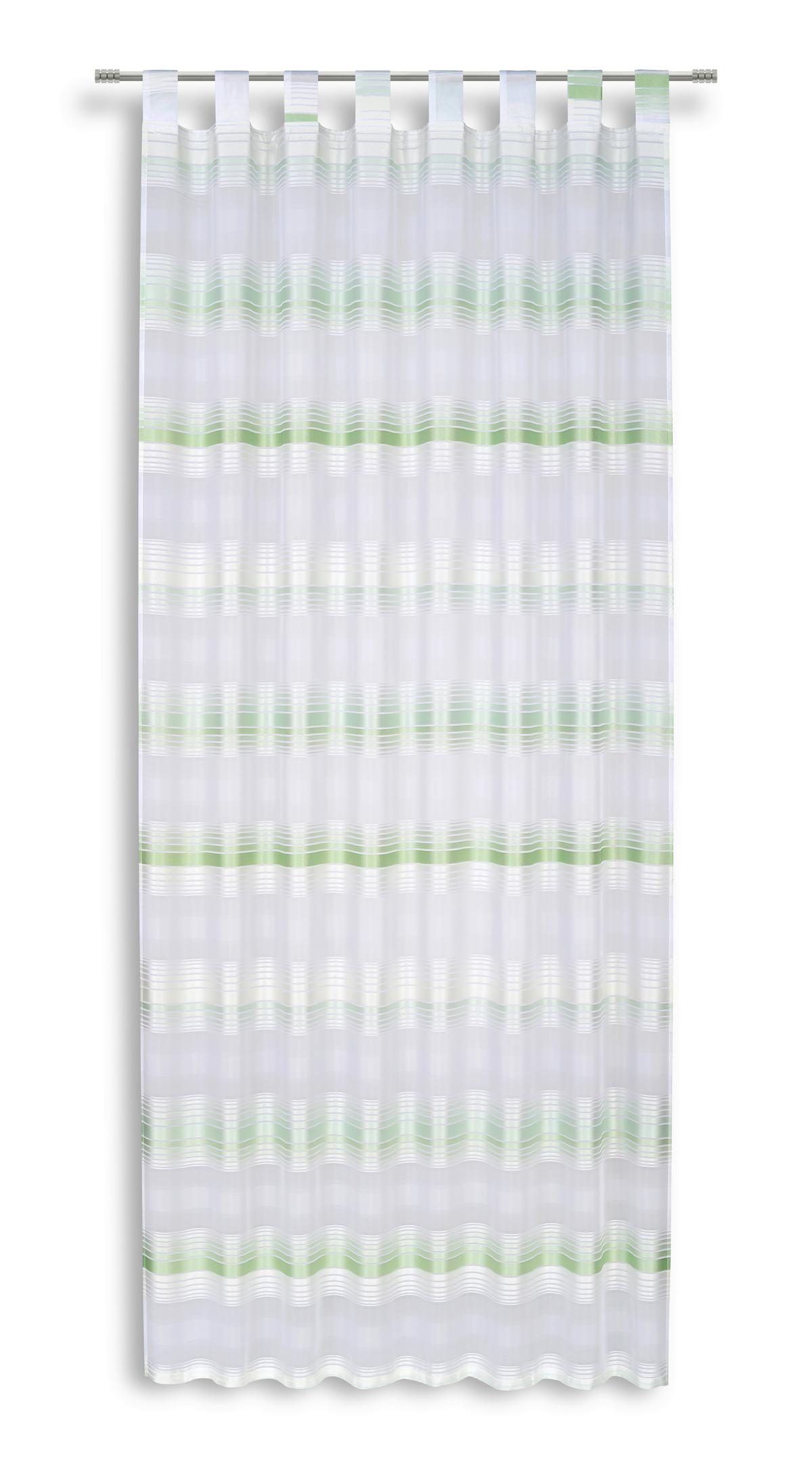 Vorhang mit Schlaufen und Band Fianna 140x245 cm Mintfarben - Mintgrün, MODERN, Textil (140/245cm) - Luca Bessoni