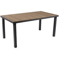 GARTENTISCH TISCH AMELIA - Dunkelgrau/Braun, MODERN, Keramik/Metall (90/75/162cm) - Gardenson