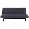 Schlafsofa Bodil - Dunkelgrau, Design, Textil/Metall (180/80/55cm) - Livetastic