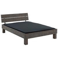 Bett Factory-line Kopfteil Mit 2 Paneele 200x200 - Grau/Akaziefarben, KONVENTIONELL, Holz (200/200cm) - Hasena