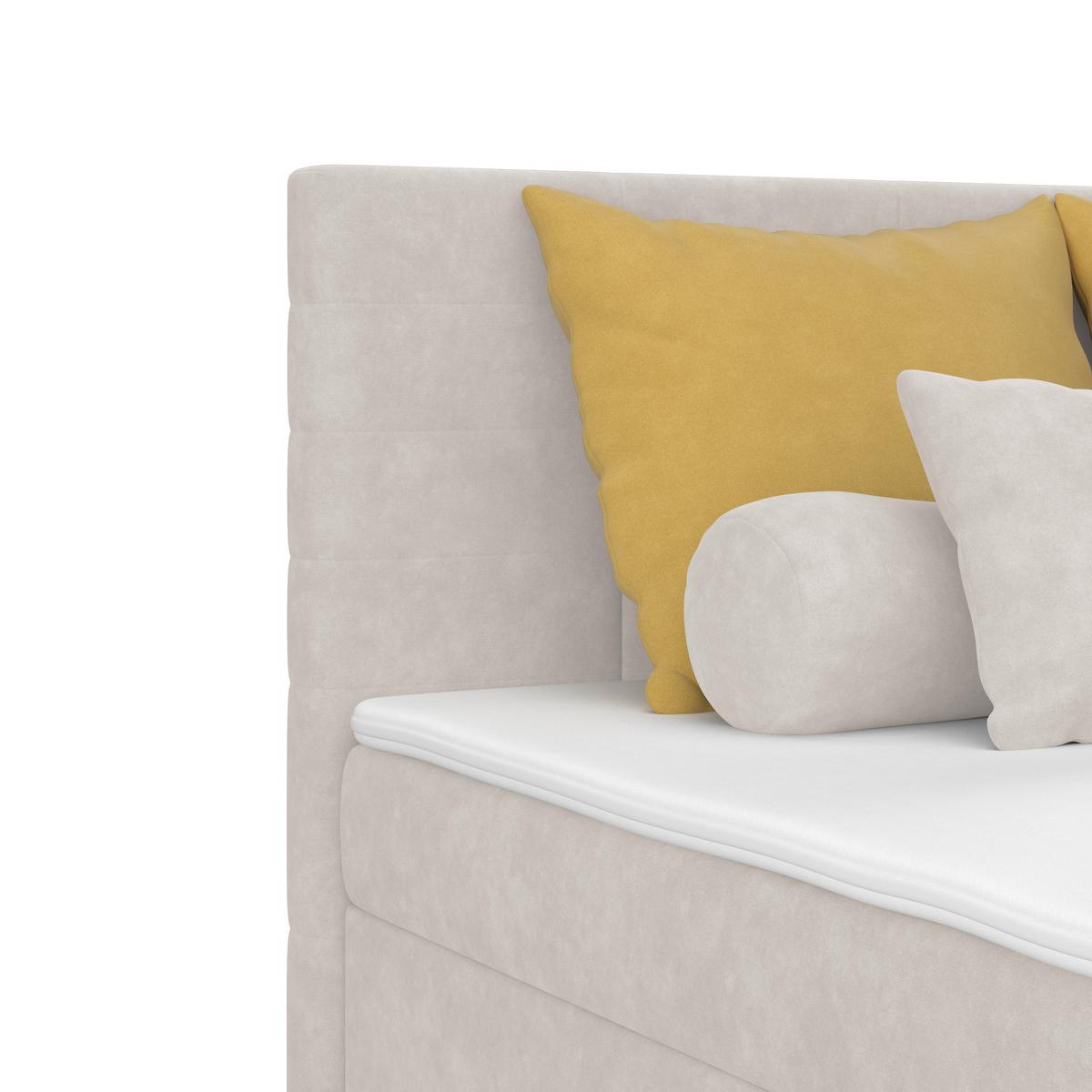 Čalúnená posteľ ADRIA 180x200 cm, sivohnedá - chrómová/taupe, Konventionell, drevo/textil (180/200cm)