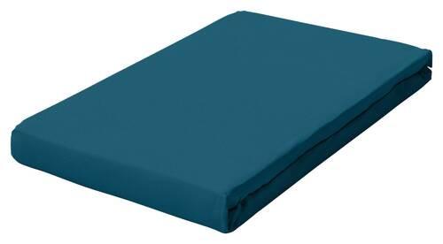 Boxspring-spannleintuch Pure Boxspring - Petrol, Basics, Textil (120-130/200-220cm) - Schlafgut