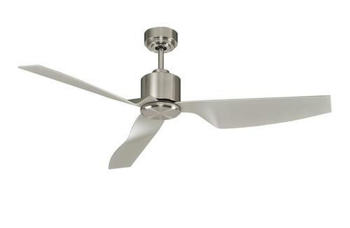 Deckenventilator Airfusion Chrom 3 Flügel, Geräuscharm - Chromfarben/Silberfarben, Basics, Kunststoff/Metall (127/33cm)