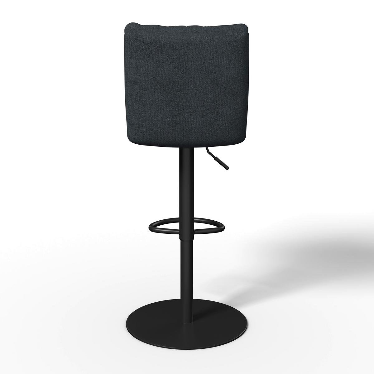 Barová stolička Caja, čierna - čierna, Modern, kov/drevo (47/87-107/49cm) - Bessagi Home