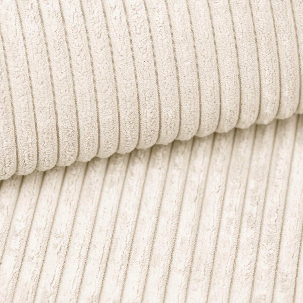 Ecksofa Joni Creme S: 250 cm - Creme/Schwarz, Design, Textil (250/151cm) - MID.YOU