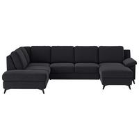 Wohnlandschaft Boom, Dunkelblau 204x309x156cm - Schwarz/Dunkelblau, KONVENTIONELL, Textil (204/309/156cm) - Cotta