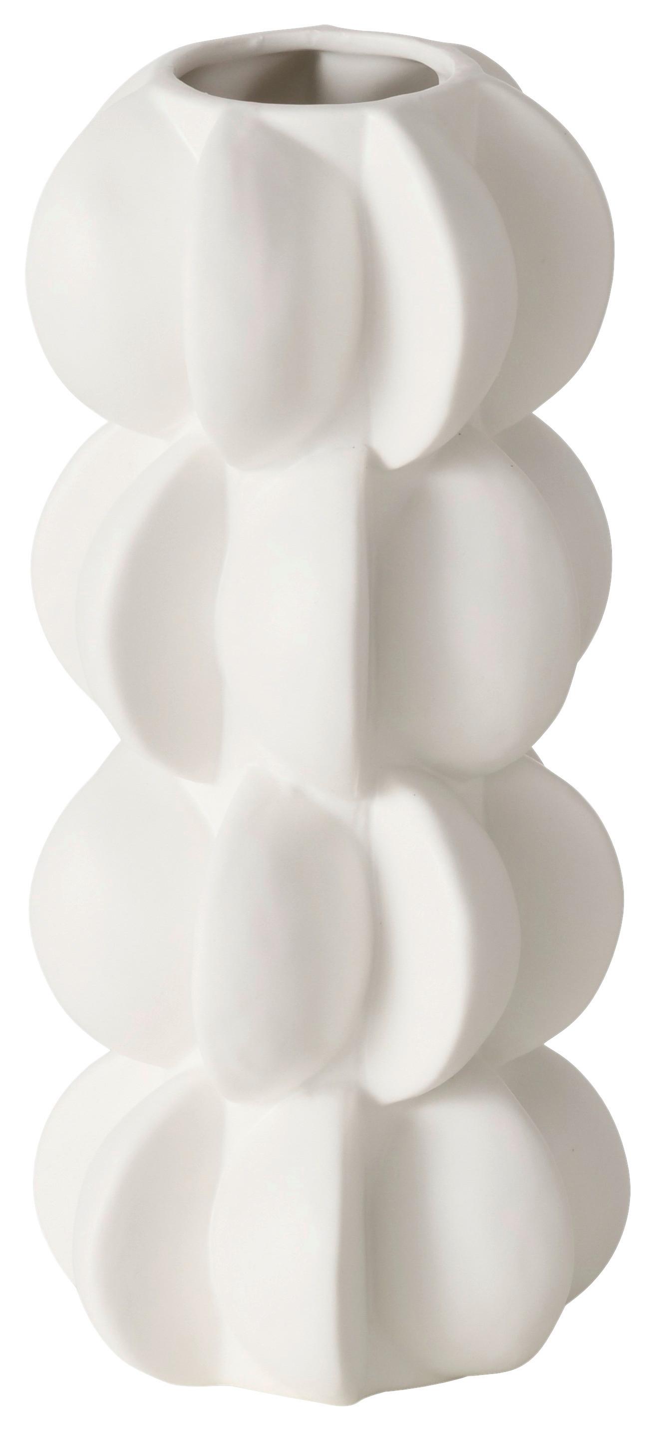 Váza MERITT I - bílá, Moderní, keramika (11,5/25,5cm) - Mömax